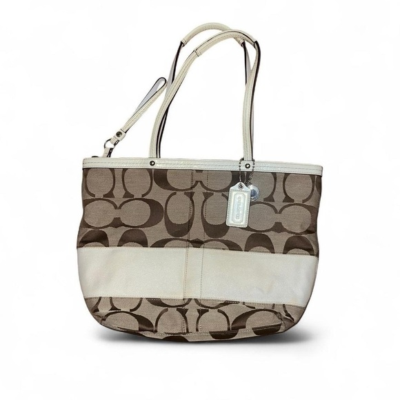 Coach Cream and Brown Mini Bag - Picture 1 of 5